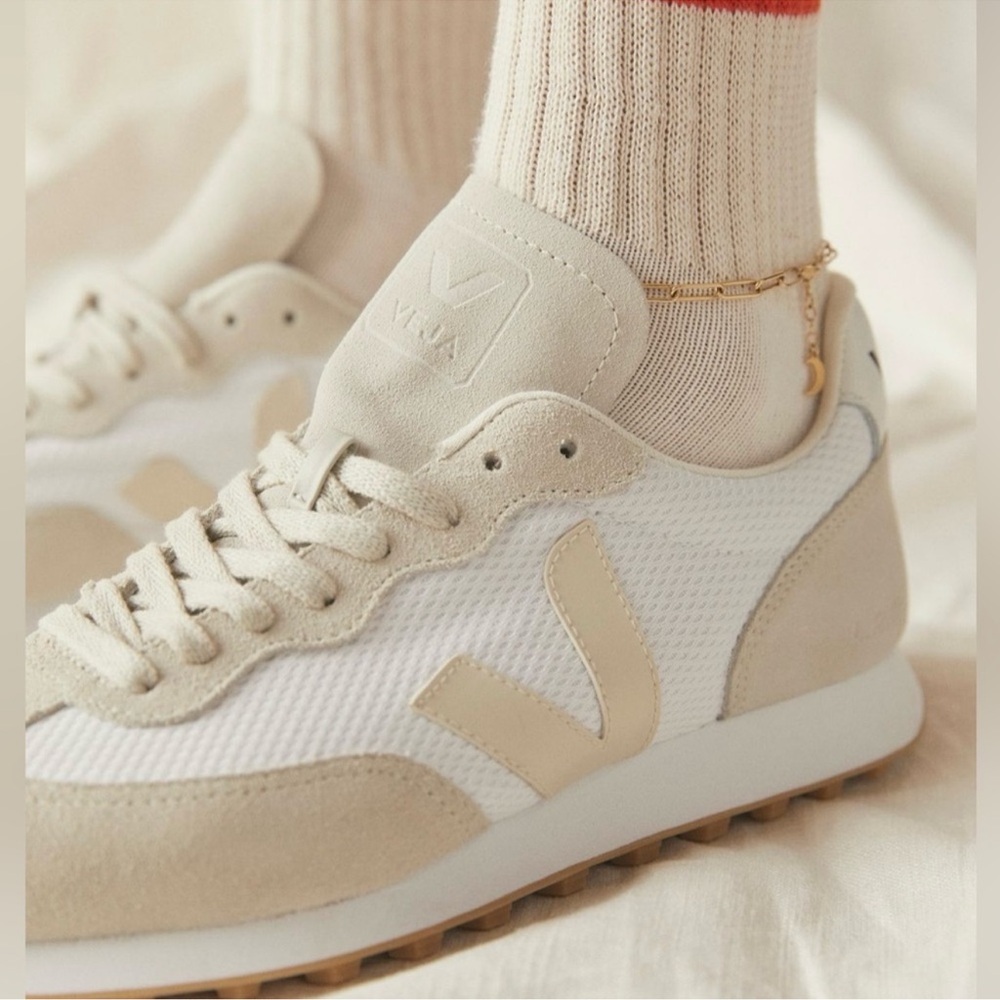 Veja Rio Branco Sneakers white mesh Suede Pierre / Natural Anthropologie 8 - Picture 4 of 16